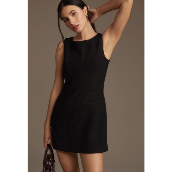 Reformation Citron Black Mini Dress Size Womens 12 NWOT - Picture 1 of 8